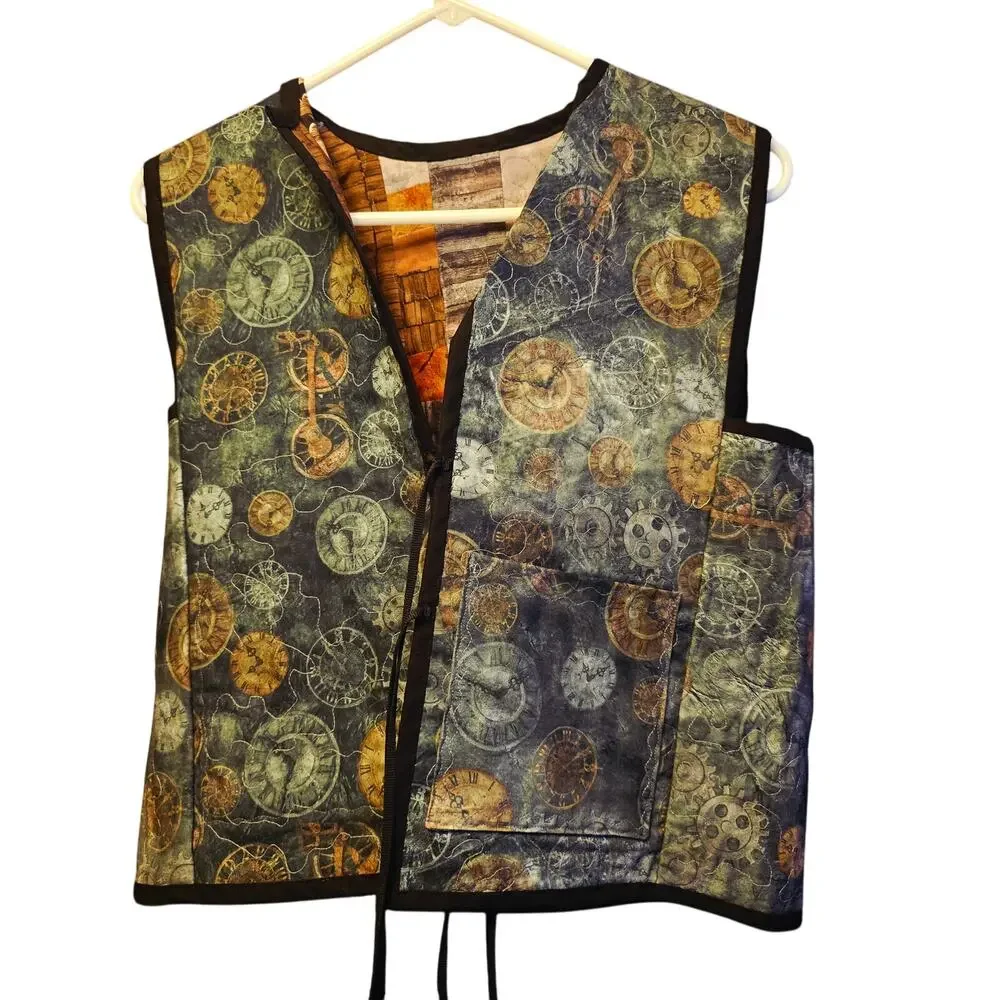 Reversible Celestial Moon & Star Vest - Unique Design